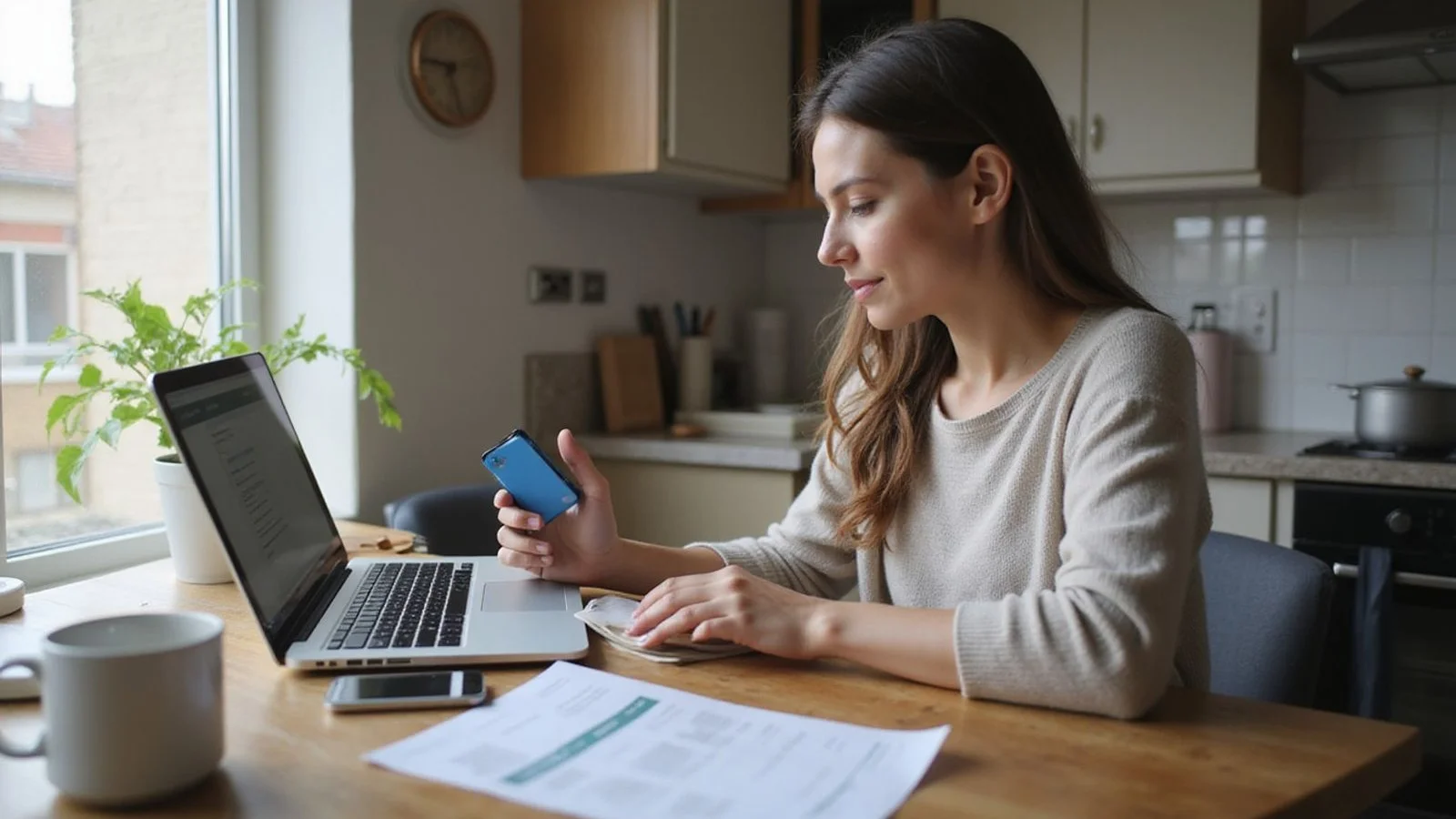 Renter making a payment on a laptop to settle a balance