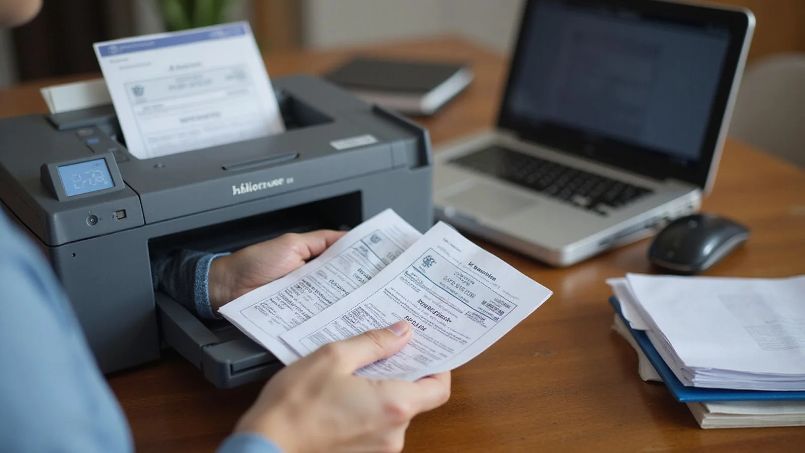 Renter printing bank statements and pay records at home