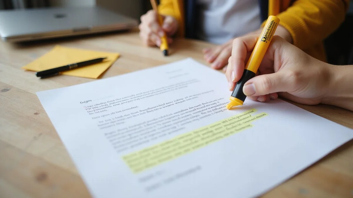 Sample zero-balance letter mockup with key fields highlighted